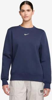 Nike Phoenix Fleece Crew Sweatshirt Dames-Donkerblauw,Crème - XS,S,M,L,XL