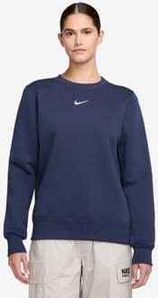 Nike Phoenix Fleece Crew Sweatshirt Dames-Donkerblauw,Crème