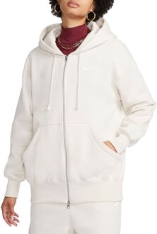 Nike Phoenix Fleece Hoodie Met Rits Lange Mouw Nike , Beige , Dames