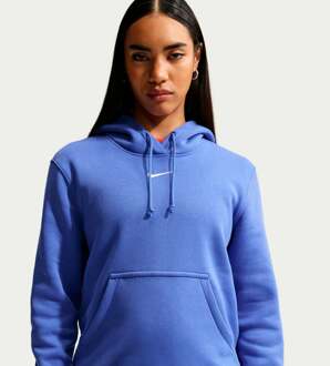 Nike Phoenix Fleece Mid Rise Trainingsbroek Dames-blauw, wit
