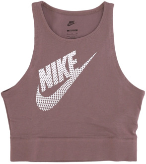Nike Plum Eclipse Tank Top - Streetwear Collectie Nike , Brown , Dames - L,M,S,Xs