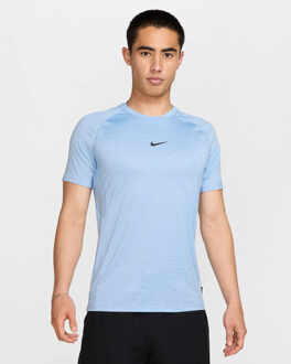 Nike pro breathe men's slim-fit sho training t-shirt korte mouw heren - Blauw