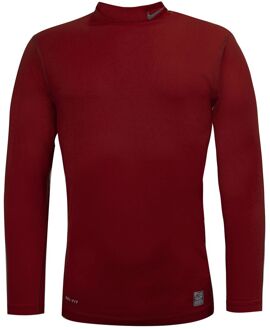 Nike Pro Combat Dri-Fit Lange Mouw Schildpad Rood Heren Compressie Top 269606 648