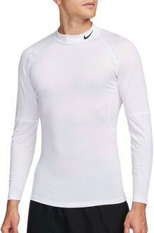 Nike Pro Dri-FIT Mock LS Shirt Heren wit - XXL