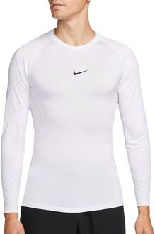 Nike Pro Dri-FIT Shirt Heren wit - L