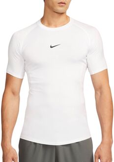 Nike Pro Dri-FIT Shirt Heren wit - L