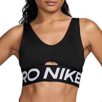Nike Pro Indy Plunge Medium Support Sportbeha Dames - L