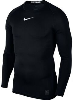 Nike Pro Top Ls Compression Sportshirt Heren - Zwart