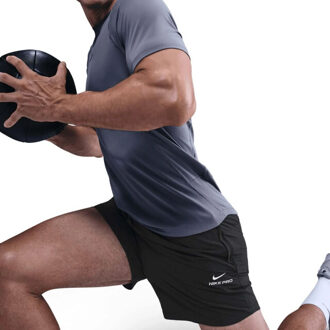 Nike pro training men's 6i dri-fit training short heren - Zwart