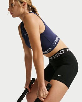 Nike pro women's mid-rise 5i biker training short dames - Zwart - XS