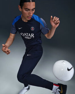Nike psg m nk df strk ss top k trainingshirt replica voetbal - Blauw - XL