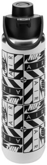 Nike Recharge Graphic Chug Bottle 700ML wit/zwart - ONE-SIZE