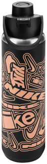 Nike Recharge Graphic Chug Bottle 700ML zwart/oranje - ONE-SIZE