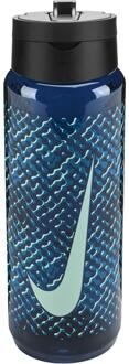 Nike Renew Opnieuw opladen 680ml Rietjesfles (Transparant Blauw) Middelblauw - One Size