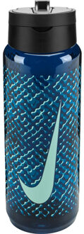 Nike Renew Recharge Graphic Straw Bottle 700ML blauw - ONE-SIZE