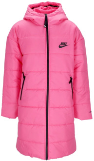 Nike Repel Hooded Parka in Pinksicle/Zwart Nike , Pink , Dames - XS