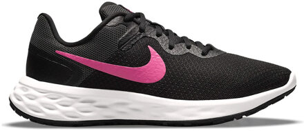 nike revolution 6 hardloopschoenen zwart/roze dames - 36 5