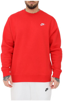 Nike Rode Club Fleece Hoodie Nike , Red , Heren - Xl,L