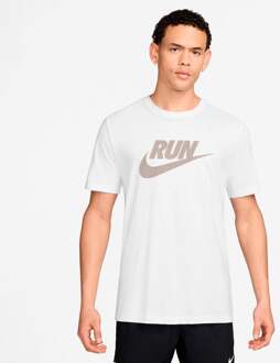 Nike Run Swoosh Hardloopshirt Heren wit - XL