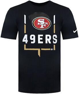 Nike San Francisco 49ers Legend Goal Post Heren Zwart T-Shirt - maat L