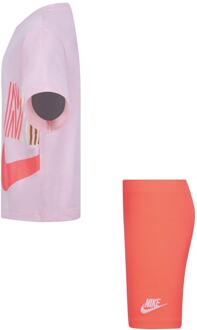 Nike Set kinder/kids Lets Roll T-Shirt & Korte Broek (Roze) - 6J / 116cm