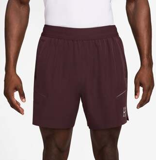 Nike Sinner Court Dri-FIT Advantage 6in Shorts Heren donkerrood - XL