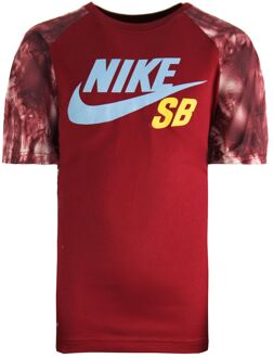 Nike Skateboarding Dri-Fit Sleeve Crew Neck Burgundy Junior T-shirt 977568 723 - maat L Rood