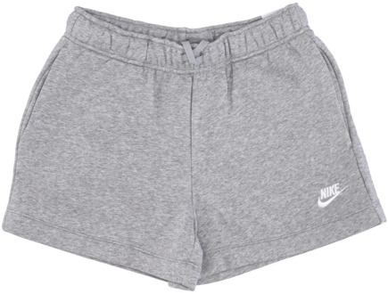 nike small logo korte broek grijs dames