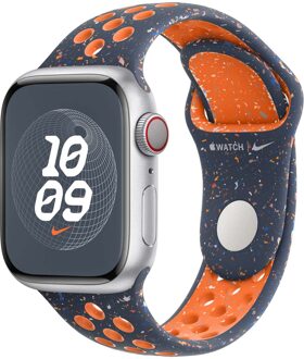 Nike Sport Band voor de Apple Watch Series 1 t/m 9 / SE (38/40/41 mm) | Series 10 (42 mm) - Maat S/M - Blue Flame Blauw - 41 mm