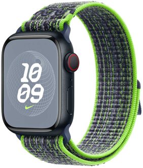 Nike Sport Loop Band voor de Apple Watch | 38/40/41/42 mm - Bright Green & Blue Meerkleurig - 42 mm