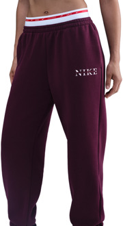 Nike Sportswear Broeken Dames - Rood - Maat 42 - Katoen Jersey Red