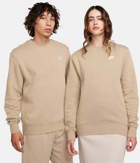 Nike sportswear club crew sweater beige/khaki heren heren - XS