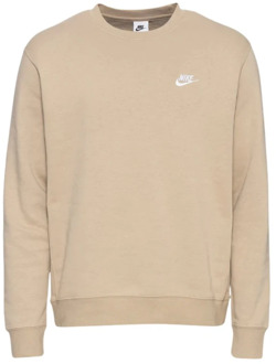 Nike sportswear club crew sweater beige/khaki heren heren - XXL