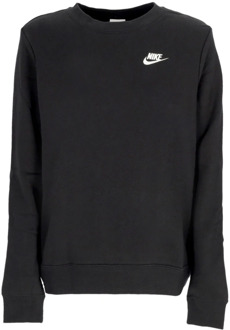 Nike sportswear club fleece crew sweater zwart dames dames - L