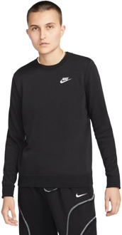 Nike sportswear club fleece crew sweater zwart dames dames - M