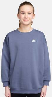 Nike Sportswear Club Fleece Oversized Crew Sweatshirt Meisjes blauwgrijs