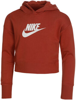 Nike Sportswear Club French Terry Cropped Sweater Met Capuchon Meisjes oranje - L