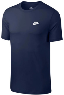 Nike sportswear club shirt blauw heren - XS