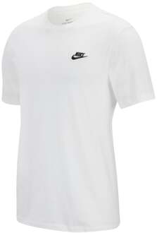 Nike Sportswear Club T-shirt Heren-Wit,Zwart - M