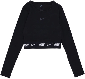 Nike Sportswear Crop Tape Longsleeve Top Nike , Black , Dames