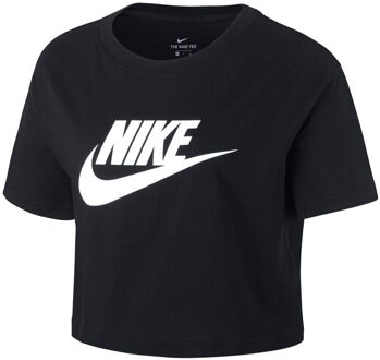 Nike Sportswear Essential Crop T-shirt Dames zwart - L,XL