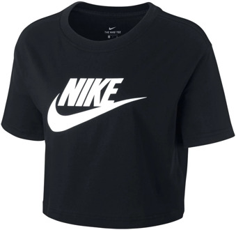 Nike Sportswear Essential Cropped Icon Futura T-Shirt Dames - Maat L