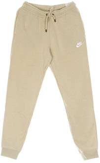 nike sportswear essential fleece joggingbroek beige dames OFF wit - L