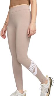 Nike Sportswear Essential High Rise Graphic Legging Dames beige - wit - XL