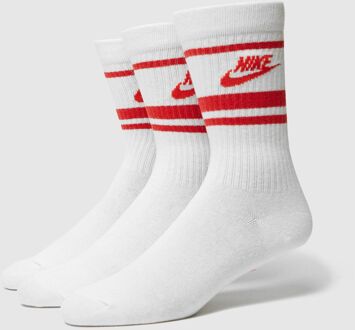 Nike sportswear essential sokken wit/rood heren - 38/42