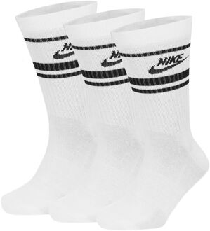 Nike Sportswear Everyday Essential Crew Sokken (3-pack) wit - zwart - 34-38