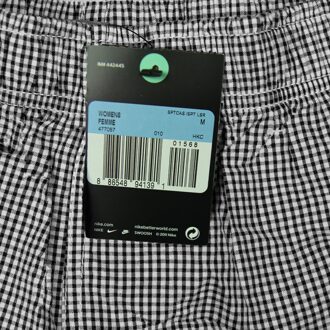 Nike Sportswear Geruite Korte Broek Wit Zwart Dames Stretch Broek 477057 010