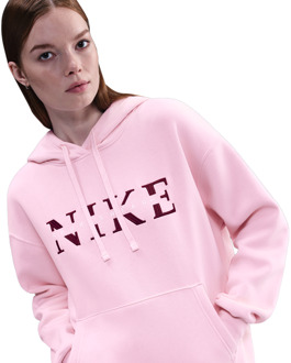 Nike Sportswear Hoodies Dames - Rood - Maat 40 - Katoen Jersey Red