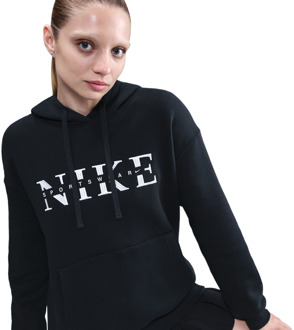 Nike Sportswear Hoodies Dames - Zwart - Maat 36 - Katoen Jersey Black