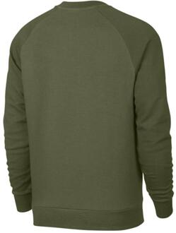 Nike Sportswear Optic Heren Fleece Crew Tracksuit in Olijfgroen - maat